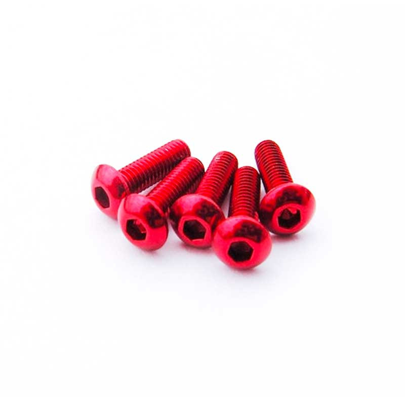 Viti in Ergal TBEI M3x8 - (RED) (5)